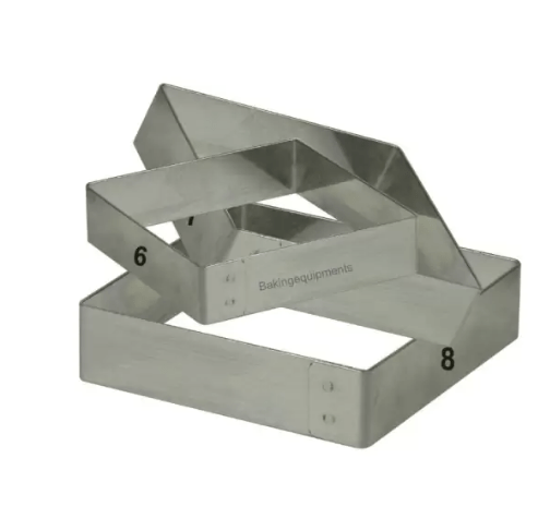 Ochtend Aluminium Pastry Cutter for Kitchen Square Cake cutting Pastry Cutter  (Pack of 3) - Image 2